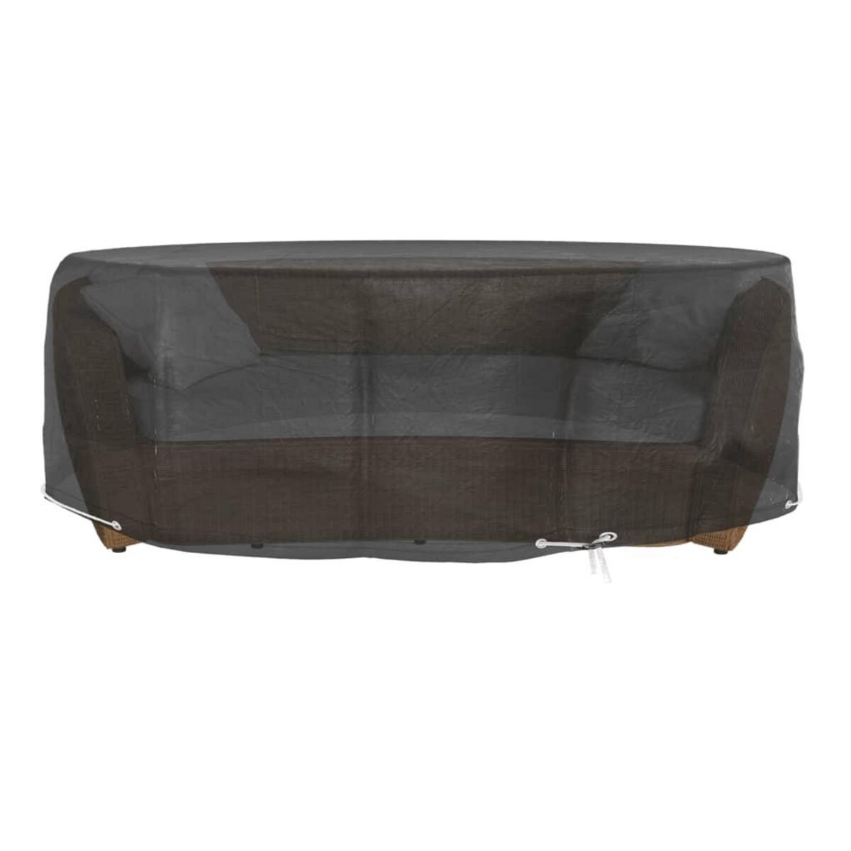 VIDAXL Housse pour salon îlot 8 œillets Ø188x50 cm rond