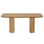 Voir la diapositive 4 : LISA DESIGN Milazzo - table basse - bois plaqué chêne et cannage - 120 cm