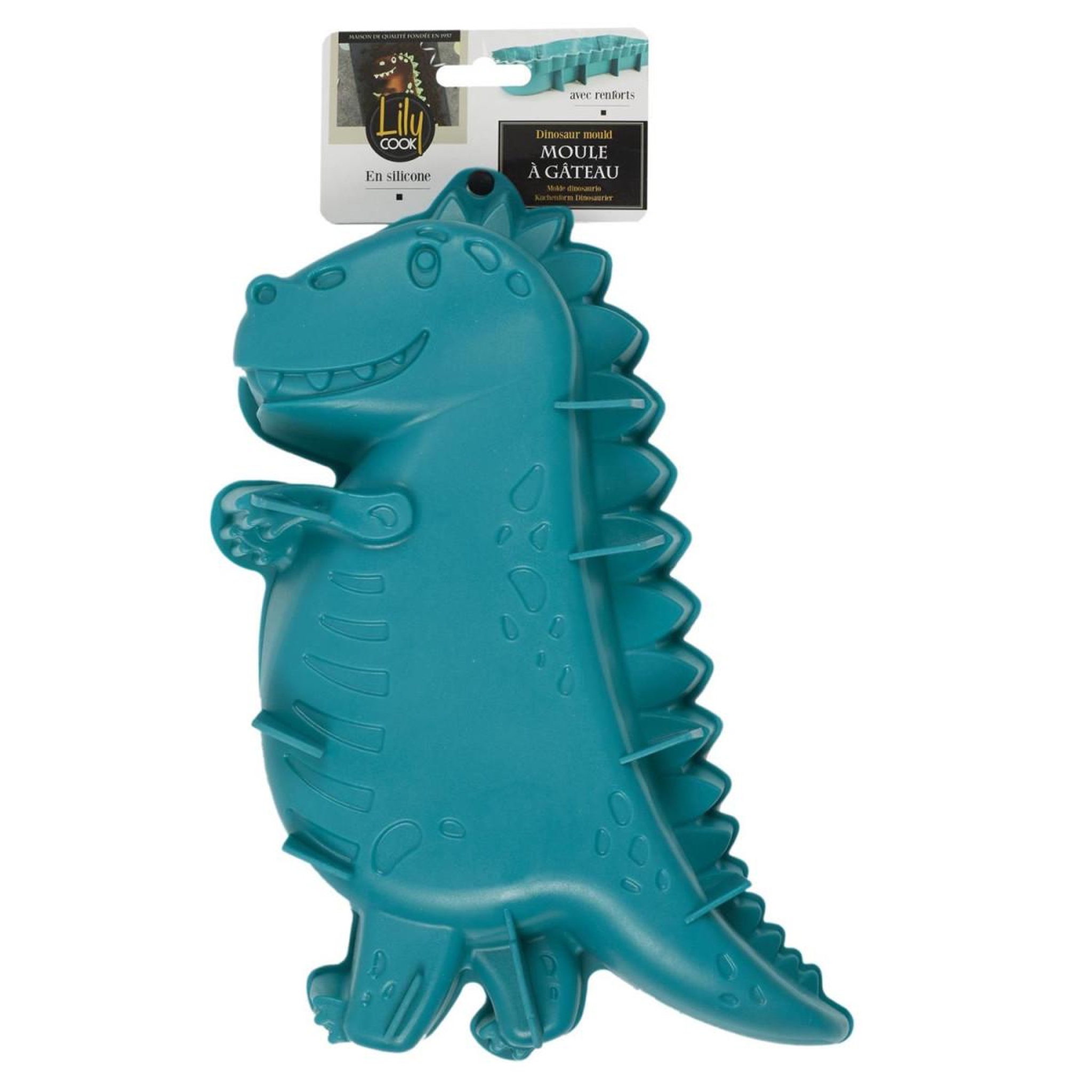Voir la diapositive 4 : Lily Cook Moule à gâteau  dinosaure  29cm turquoise