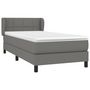Voir la diapositive 3 : VIDAXL Sommier a lattes de lit avec matelas Gris fonce 80x200 cm Tissu