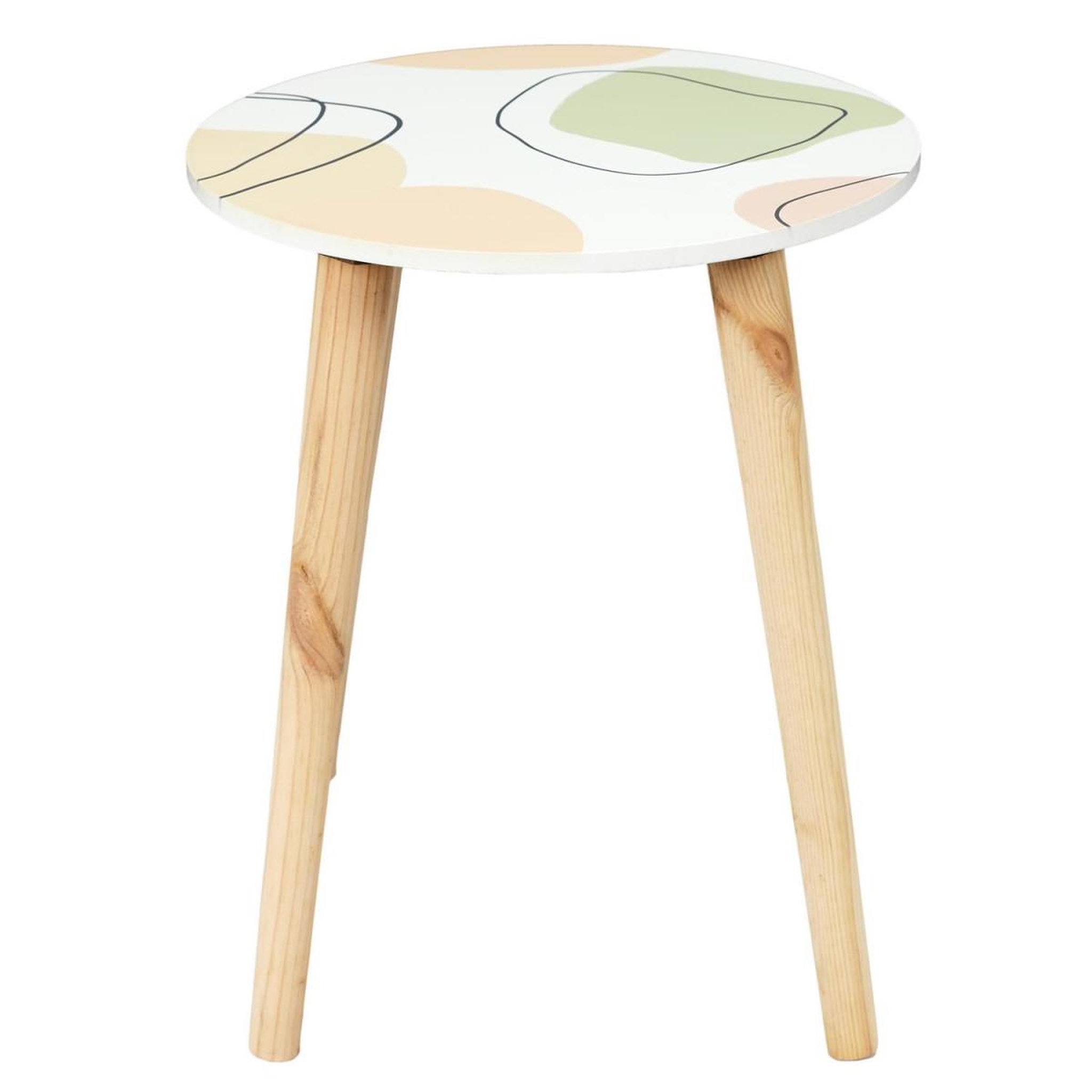 Voir la diapositive 3 : The Home Deco Factory Lot de 2 tables gigognes  poésie  48cm multicolore