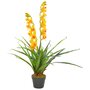VIDAXL Plante artificielle avec pot Orchidee Jaune 90 cm