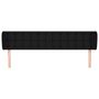 Voir la diapositive 3 : VIDAXL Tete de lit avec oreilles Noir 163x23x78/88 cm Tissu