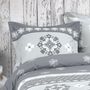 Voir la diapositive 2 : STOF Housse de couette 240x220 MALLEVAL + 2 taies coton 57 fils
