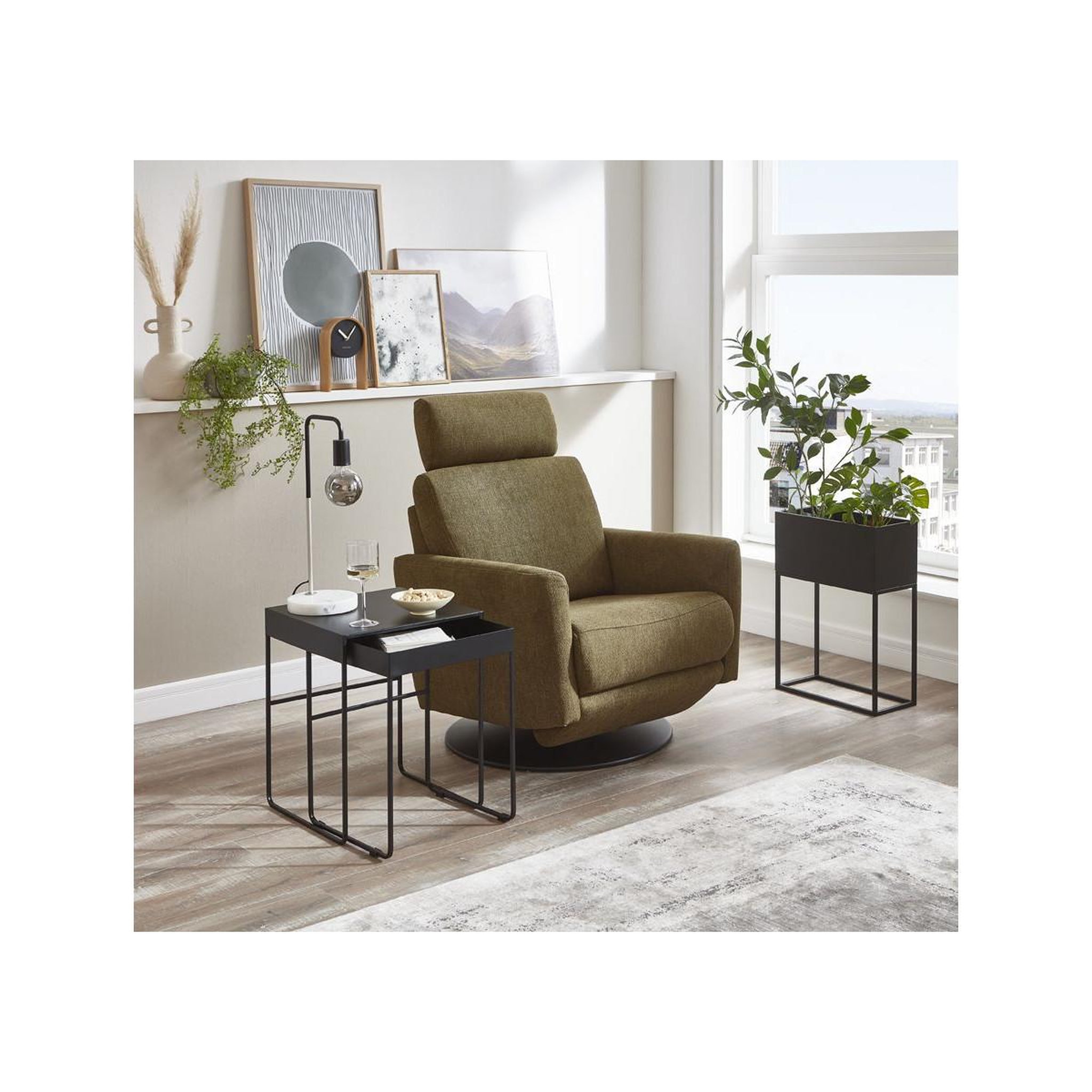 Voir la diapositive 5 : Paris Prix Lot de 2 tables d'appoint design  lirola  54cm noir