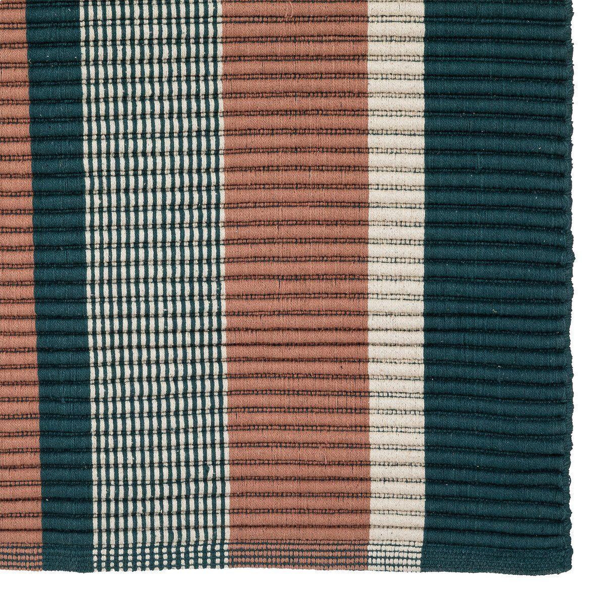 Voir la diapositive 2 : ATMOSPHERA Tapis cannelé  le collectionneur  120x170cm bleu canard
