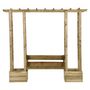 Voir la diapositive 3 : VIDAXL Pergola de jardin avec banc et jardinieres Bois de pin impregne