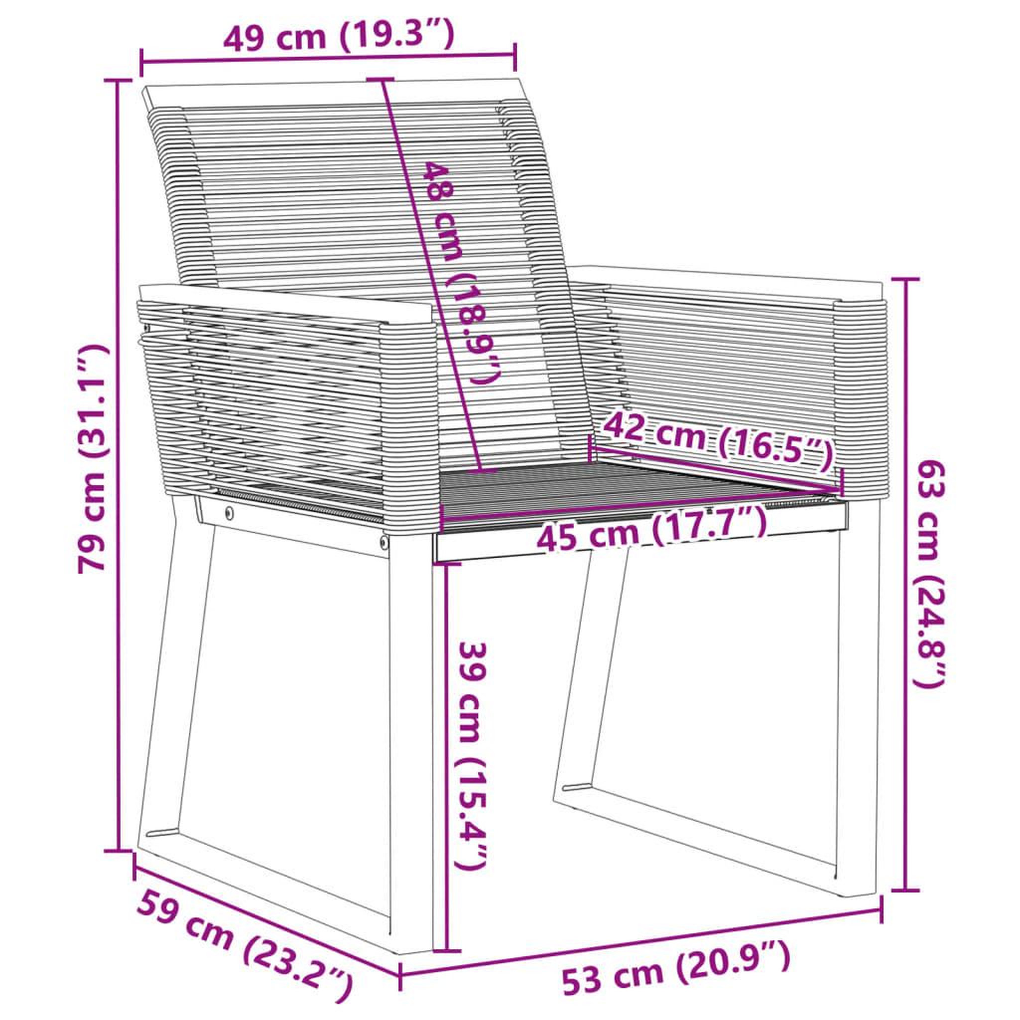 Voir la diapositive 6 : VIDAXL Chaises de jardin lot de 4 noir resine tressee