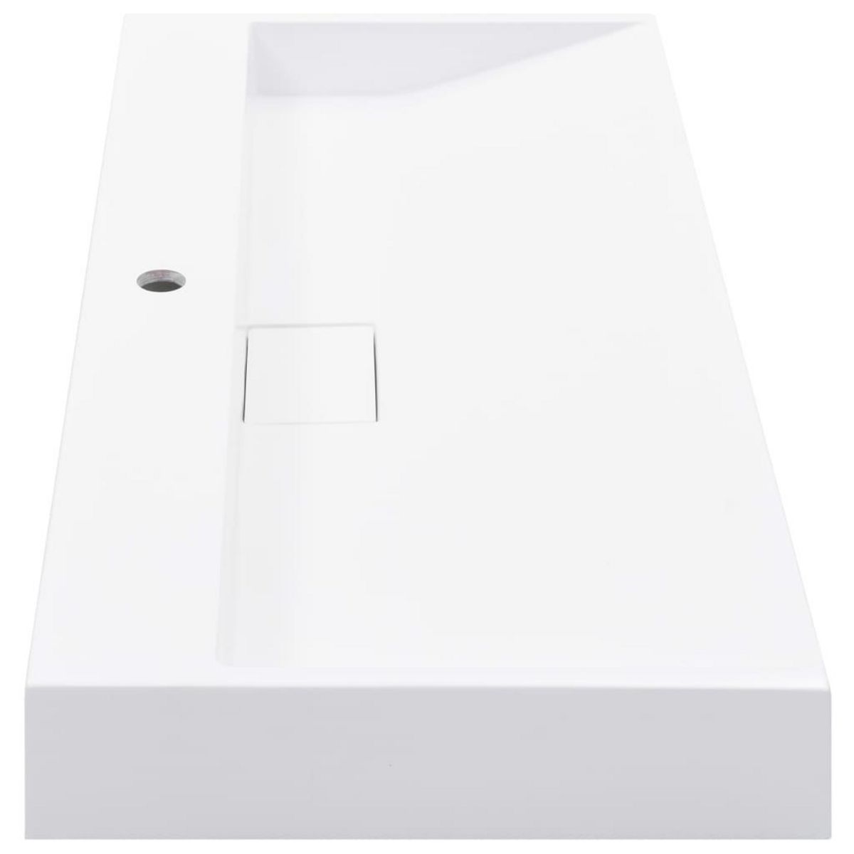 VIDAXL Lavabo 100x46x11 cm Fonte minerale/marbre Blanc