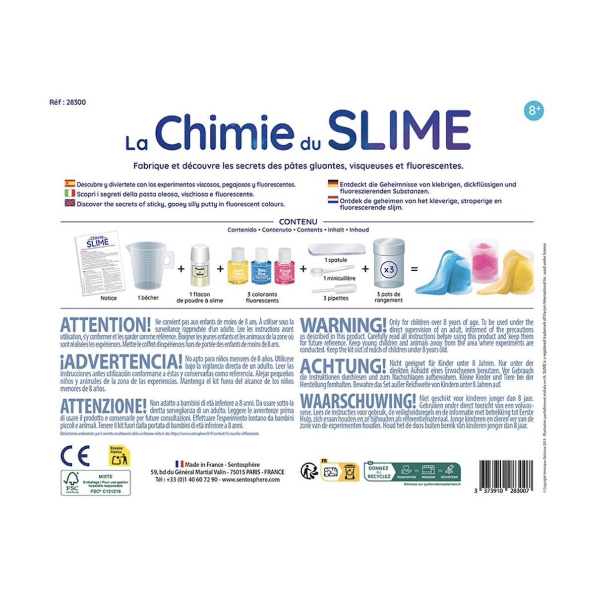 Sentosphere La chimie du Slime - Kit experiences