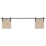 VIDAXL Kit de porte d'armoire coulissante 213 cm acier au carbone