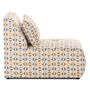 Voir la diapositive 6 : LISA DESIGN Onyx - fauteuil sans accoudoirs motif graphique en tissu