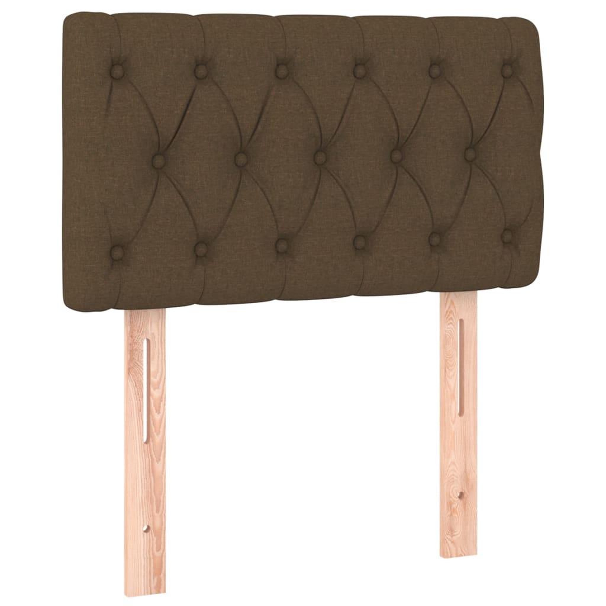 Voir la diapositive 4 : VIDAXL Tete de lit a LED Marron fonce 80x7x78/88 cm Tissu