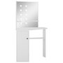 Voir la diapositive 3 : VIDAXL Coiffeuse d'angle table de maquillage lumiere LED Blanc clair