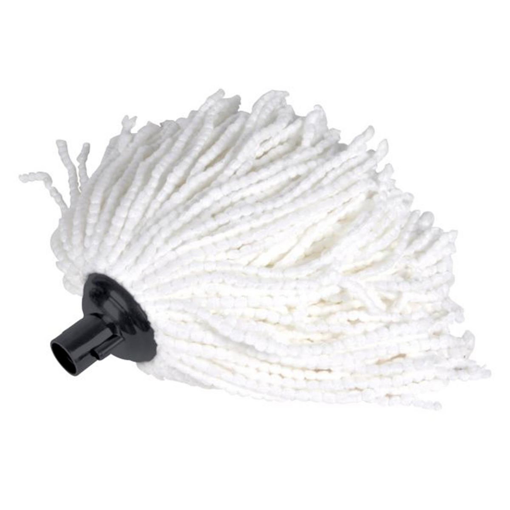 HOMEA Tête de balai coton  franges longues  25cm écru