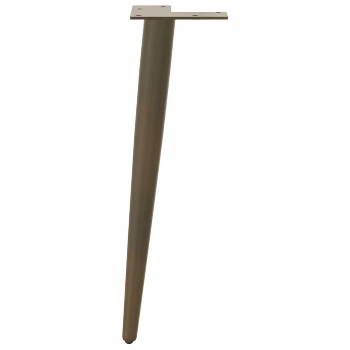 VIDAXL Pieds de table basse forme conique 4 pcs acier naturel 42-43 cm