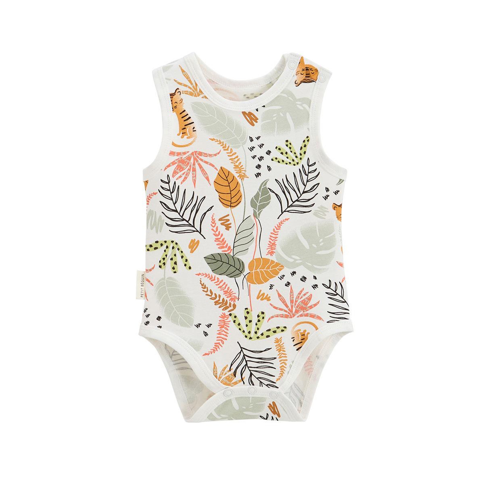 Voir la diapositive 5 : Petit Béguin Lot de 2 bodies bébé sans manches dumbea