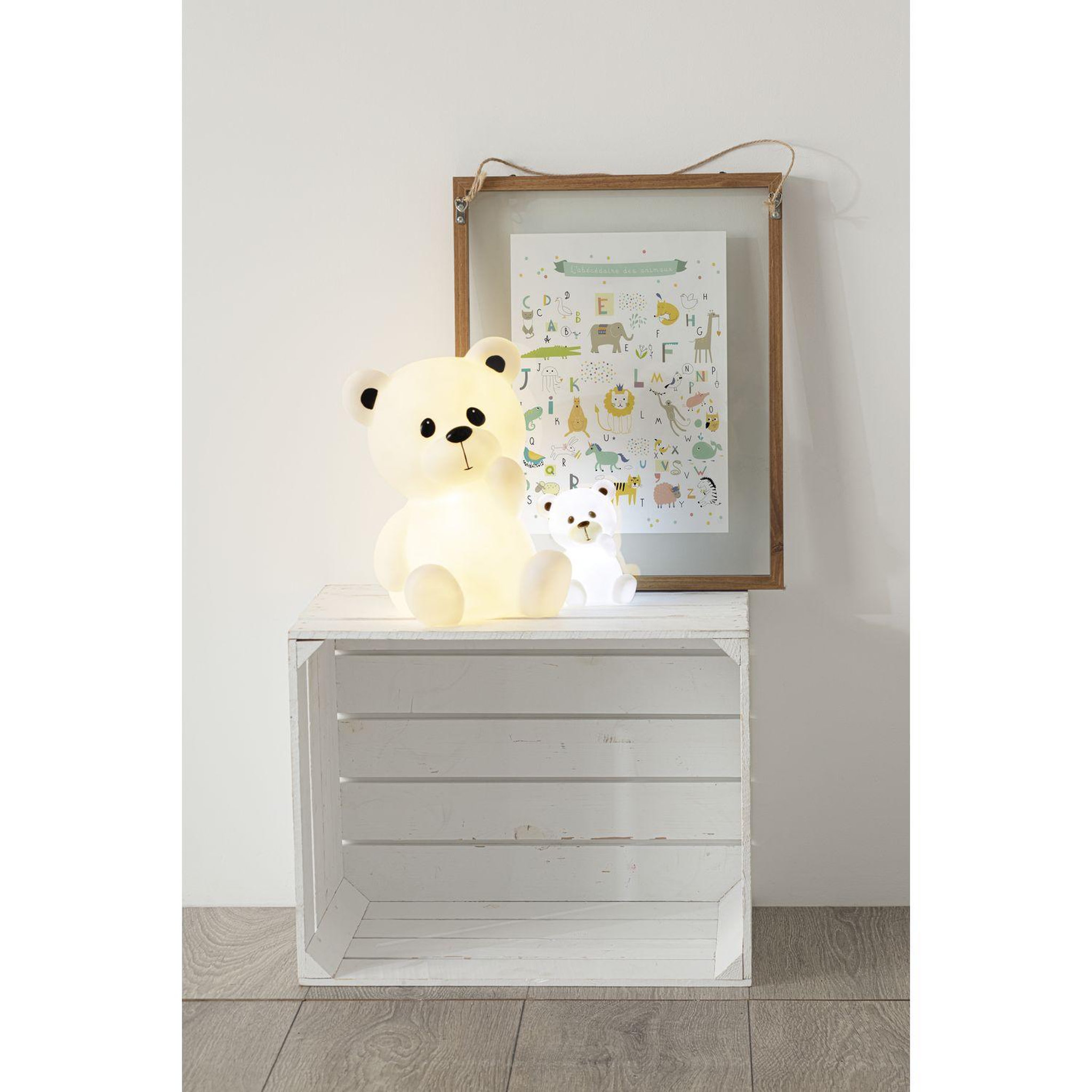 Voir la diapositive 4 : ATMOSPHERA Veilleuse xl ourson - blanc