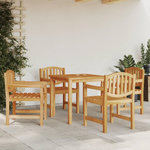 VIDAXL Chaises de jardin lot de 4 58x59x88 cm bois de teck solide