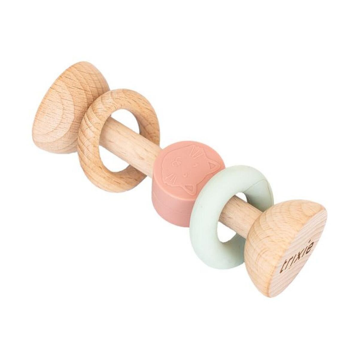 Trixie Hochet en silicone et bois - Mrs. Cat