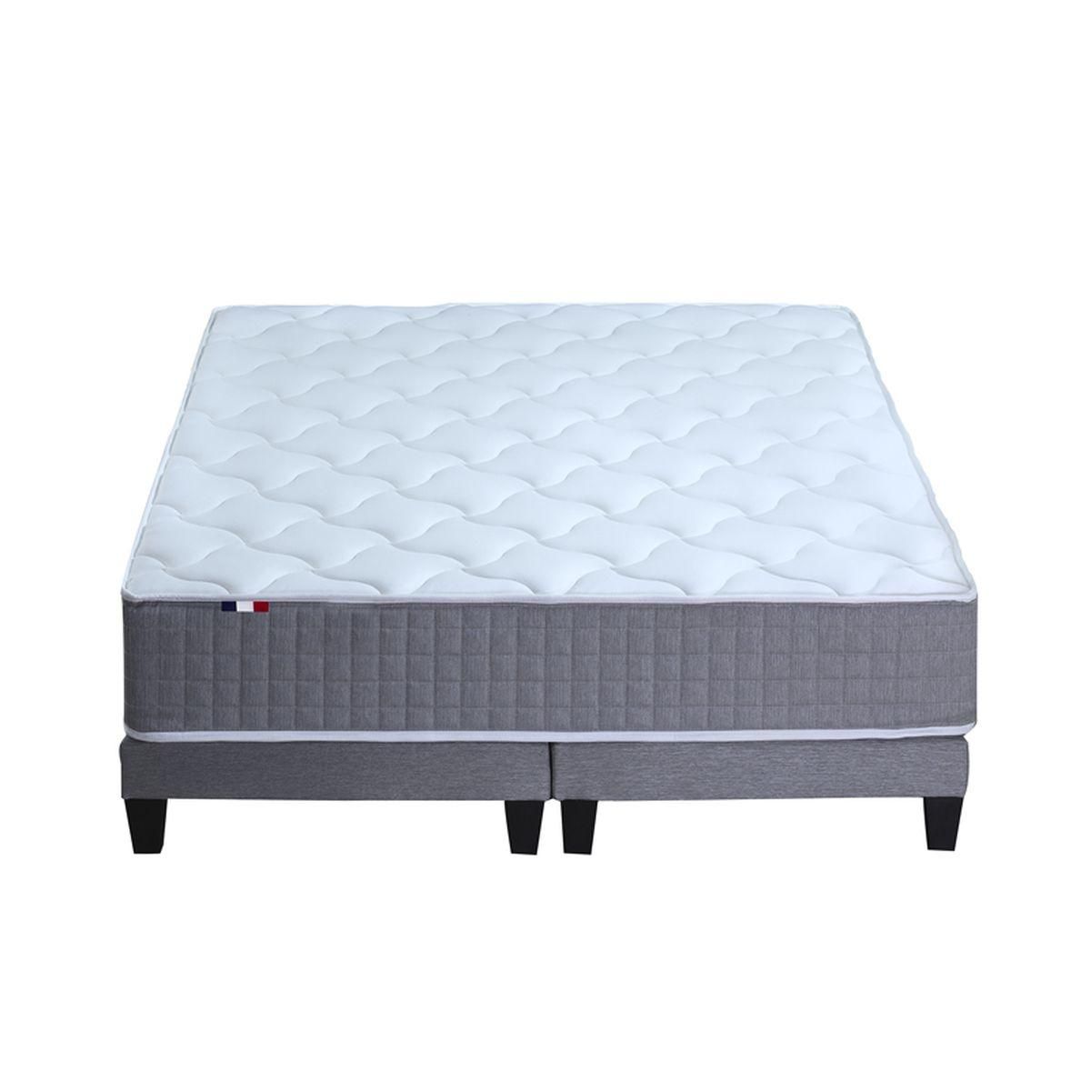 Ensemble Matelas Ressort 7 zones  + Sommier 2 x 80 x 200 cm MAX