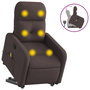 Voir la diapositive 2 : VIDAXL Fauteuil inclinable de massage Marron fonce Tissu
