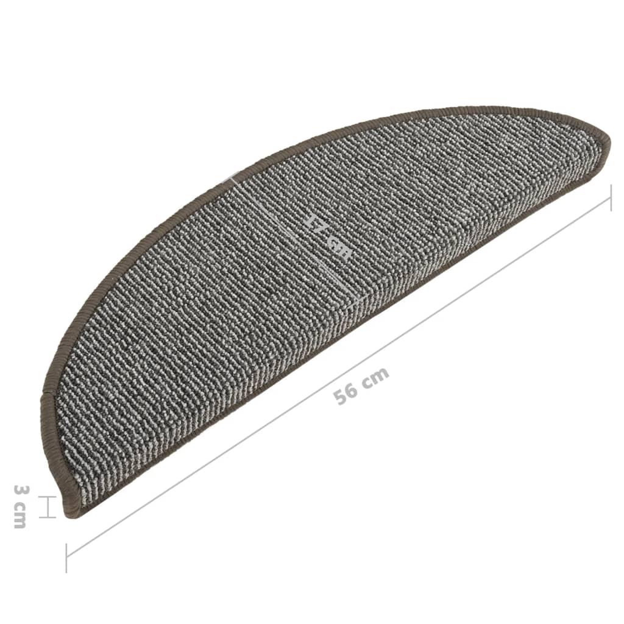 Voir la diapositive 6 : VIDAXL Tapis de marches d'escalier 15 pcs Gris 56x17x3 cm