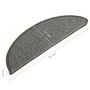 Voir la diapositive 6 : VIDAXL Tapis de marches d'escalier 15 pcs Gris 56x17x3 cm