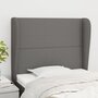 Voir la diapositive 1 : VIDAXL Tete de lit avec oreilles Gris fonce 83x23x118/128 cm Tissu