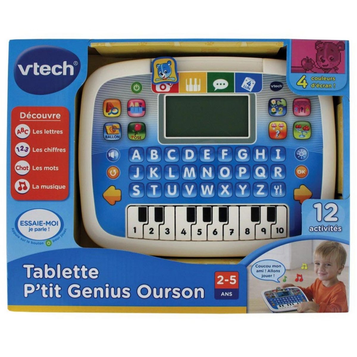 VTECH Tablette p'tit genius ourson Bleu