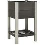 Voir la diapositive 1 : VIDAXL Lit sureleve de jardin avec etagere 50x50x90 cm WPC Gris