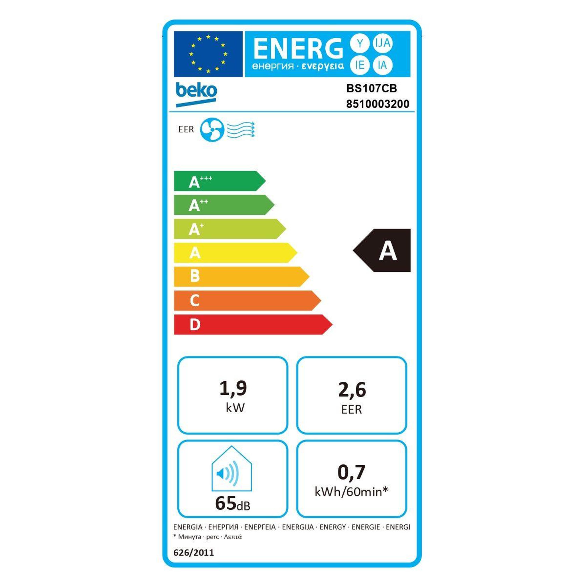 Voir la diapositive 6 : Beko Climatiseur BS107CB