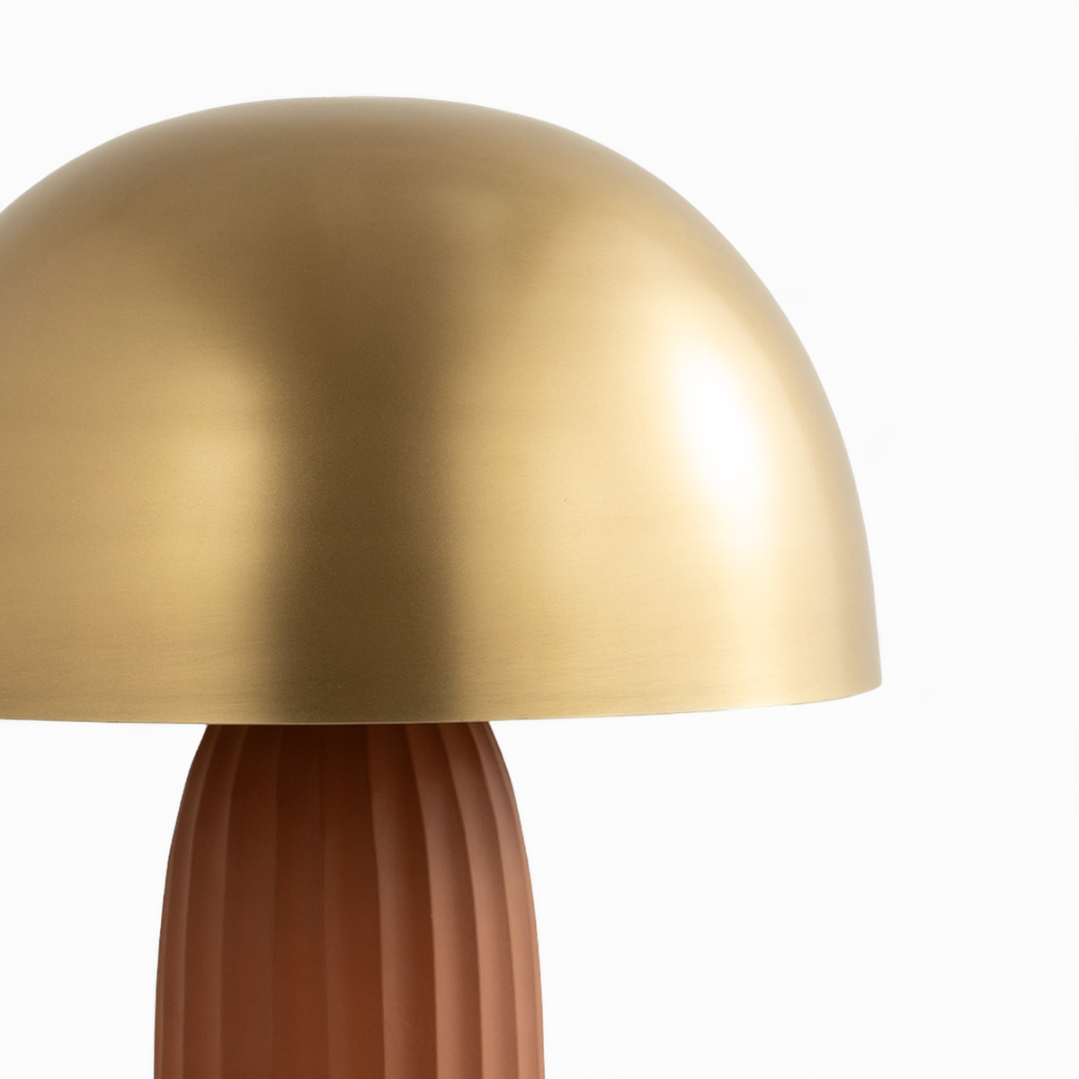 MAISON PAVANE Lampe en métal terracotta et doré-Joy