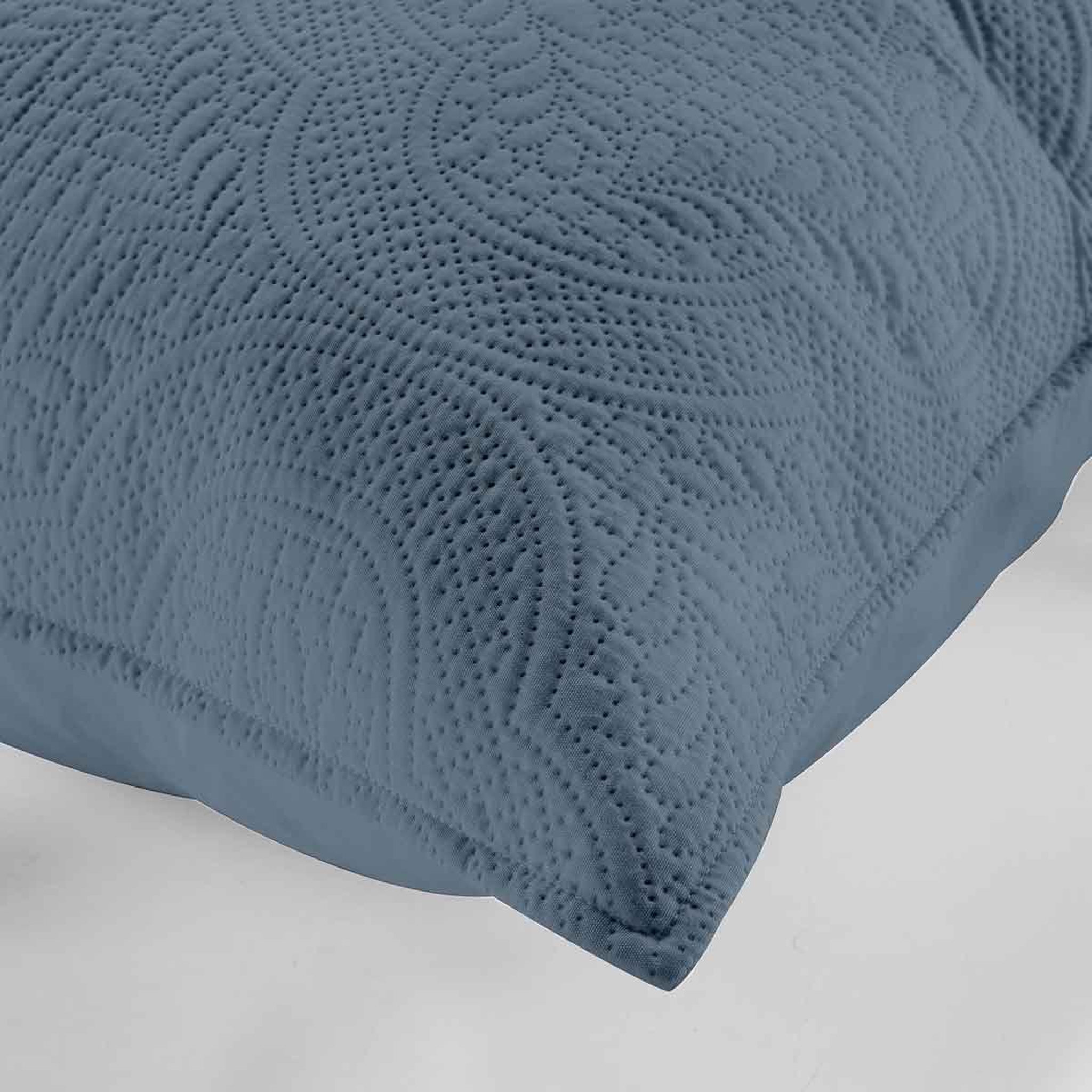 Voir la diapositive 3 : Douceur d'Intérieur Housse de coussin  romane  60x60cm bleu