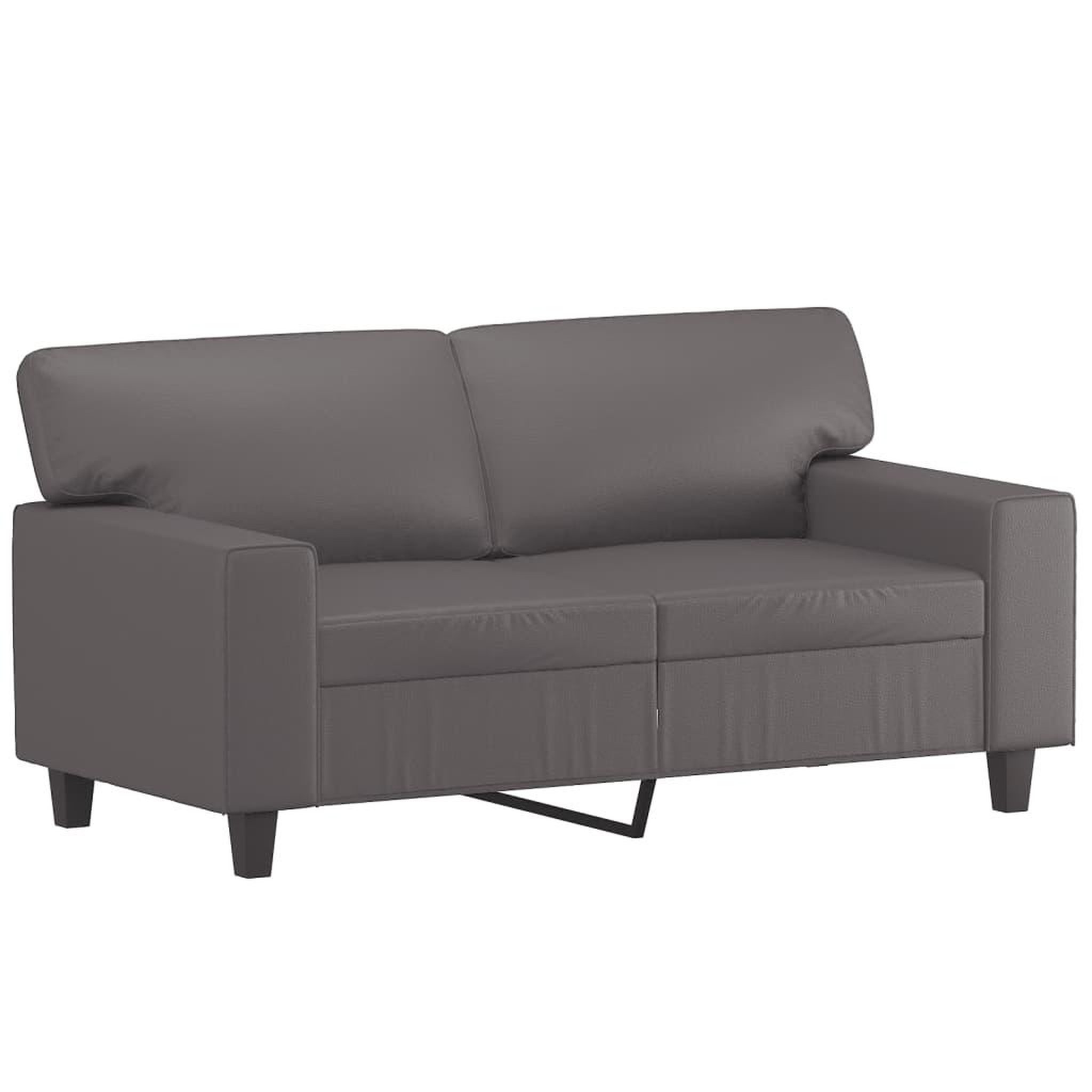 Voir la diapositive 2 : VIDAXL Canape a 2 places Gris 120 cm Similicuir