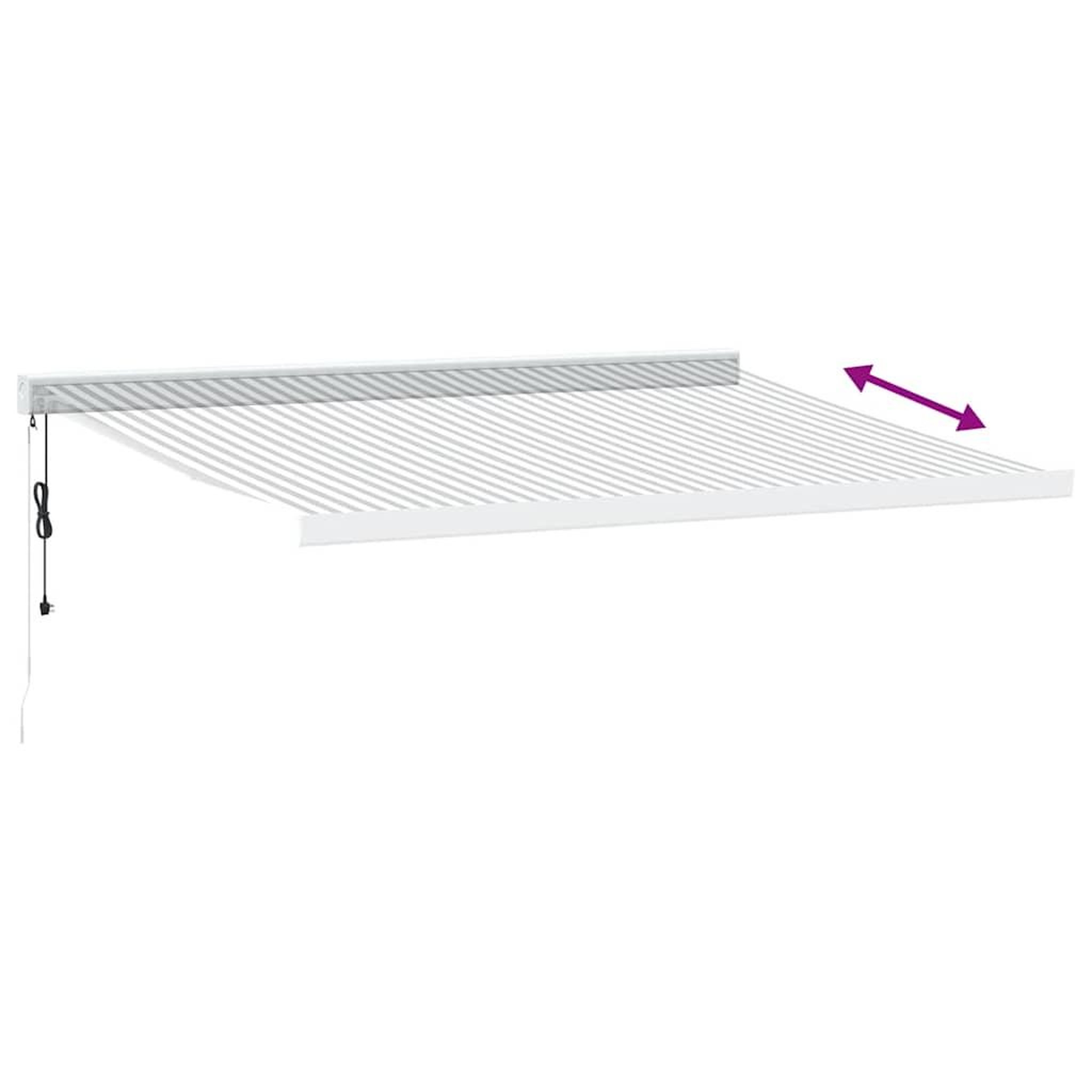 Voir la diapositive 4 : VIDAXL Auvent retractable anthracite et blanc 4,5x3 m tissu/aluminium