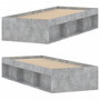 Voir la diapositive 4 : VIDAXL Cadre de lit sans matelas gris beton 75x190 cm