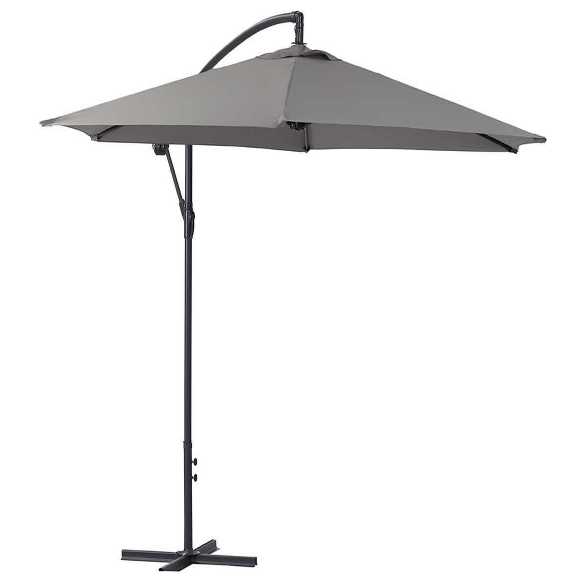 Habitat et Jardin Parasol jardin déporté alu  ilios  - rond - ø 3 m - gris