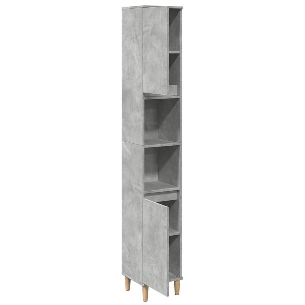 VIDAXL Armoire de salle de bain gris beton 30x30x190 cm