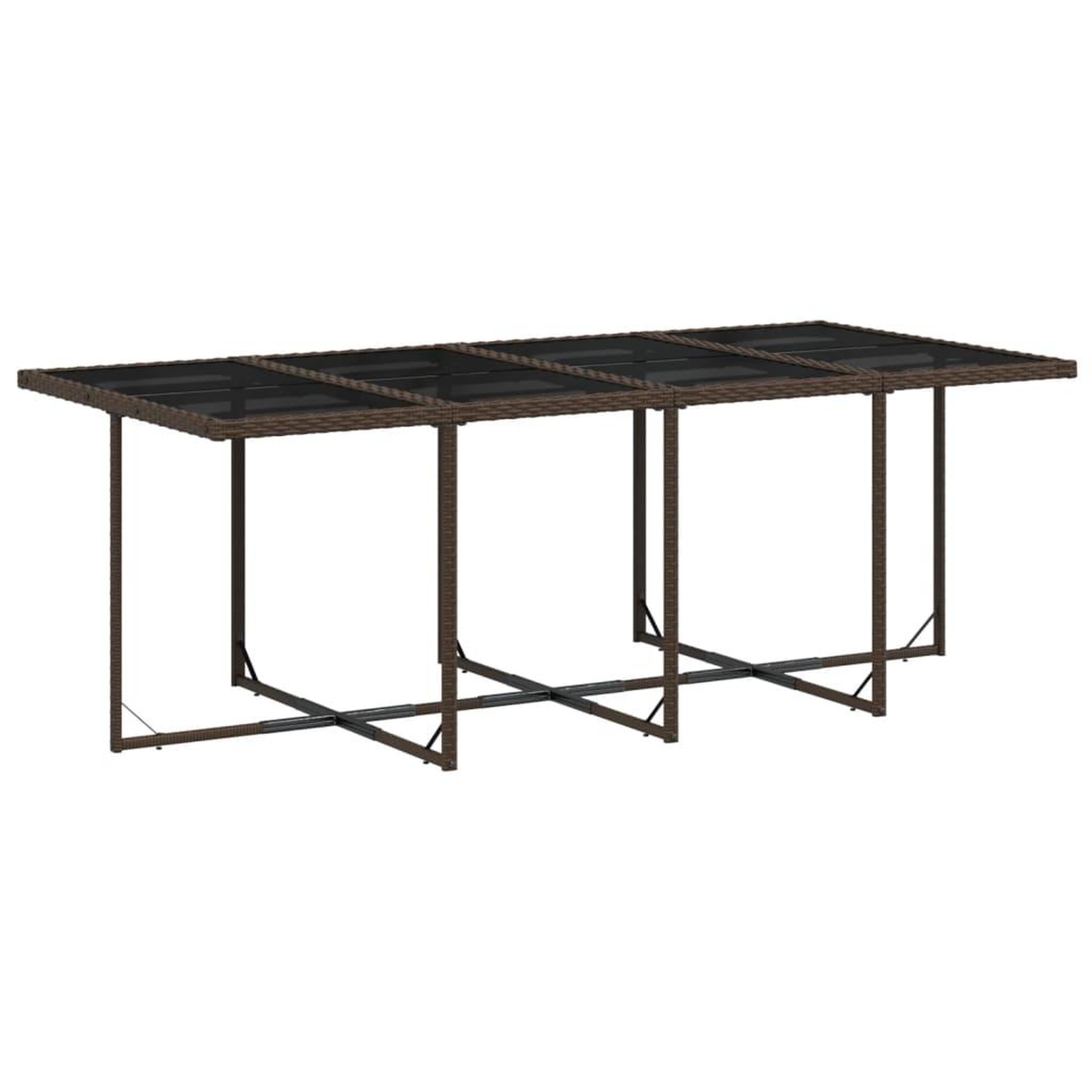 Voir la diapositive 3 : VIDAXL Ensemble a manger de jardin avec coussins 13 pcs marron rotin