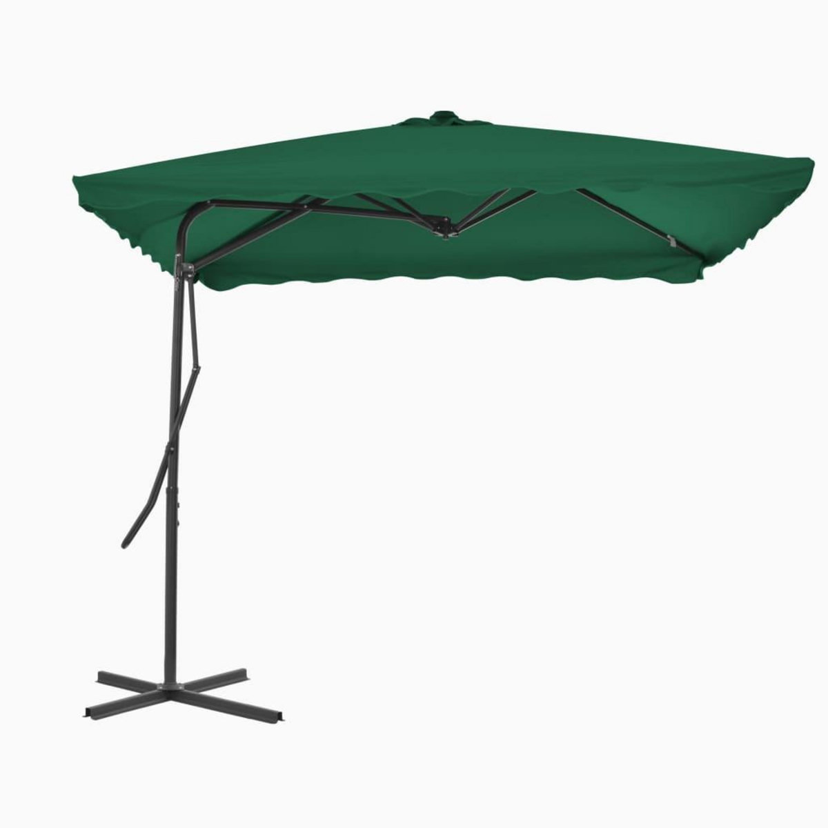 VIDAXL Parasol d'exterieur avec mat en acier 250x250 cm vert