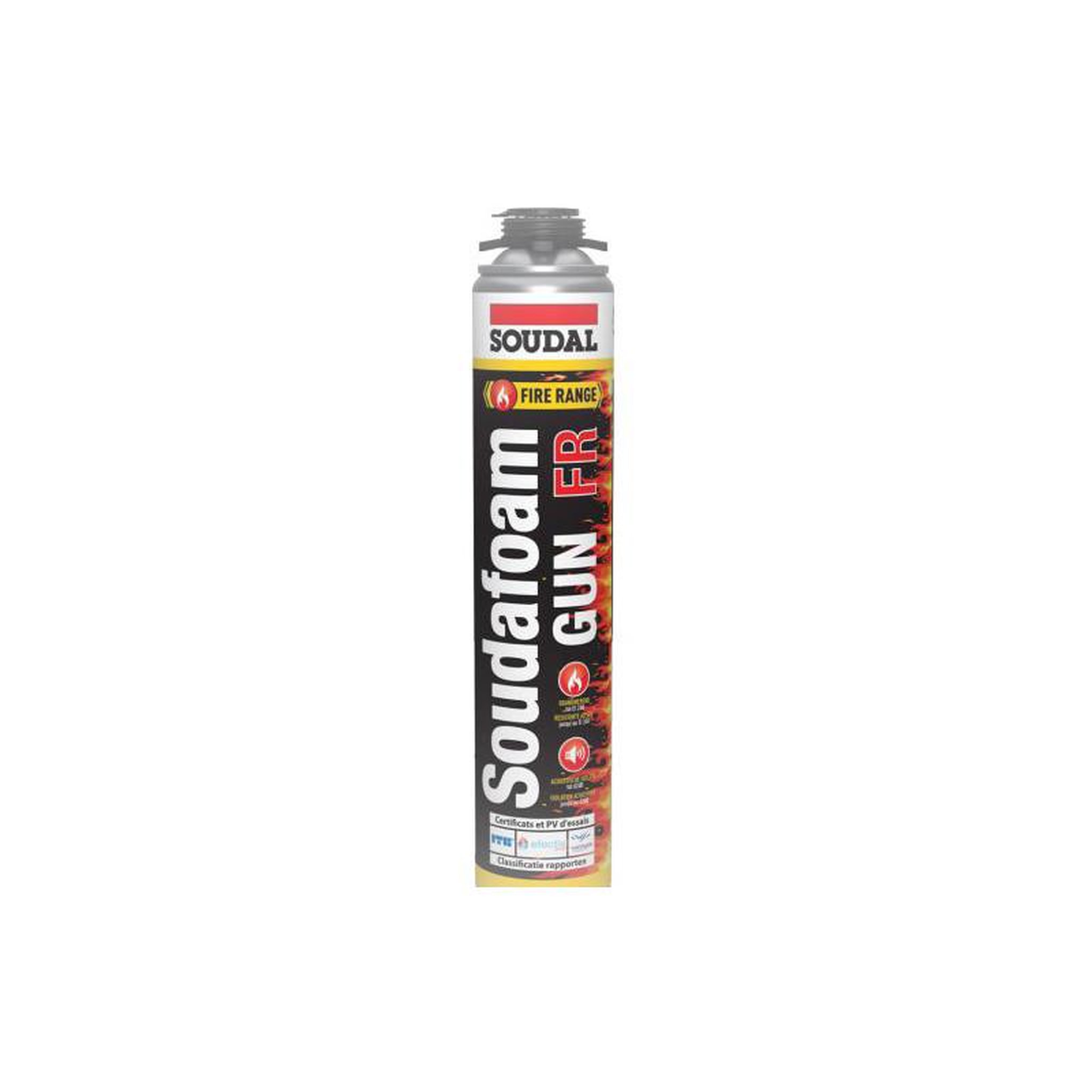Voir la diapositive 2 : Soudal Mousse PU Soudafoam FR HY Gun rose 750ml SOUDAL 146750