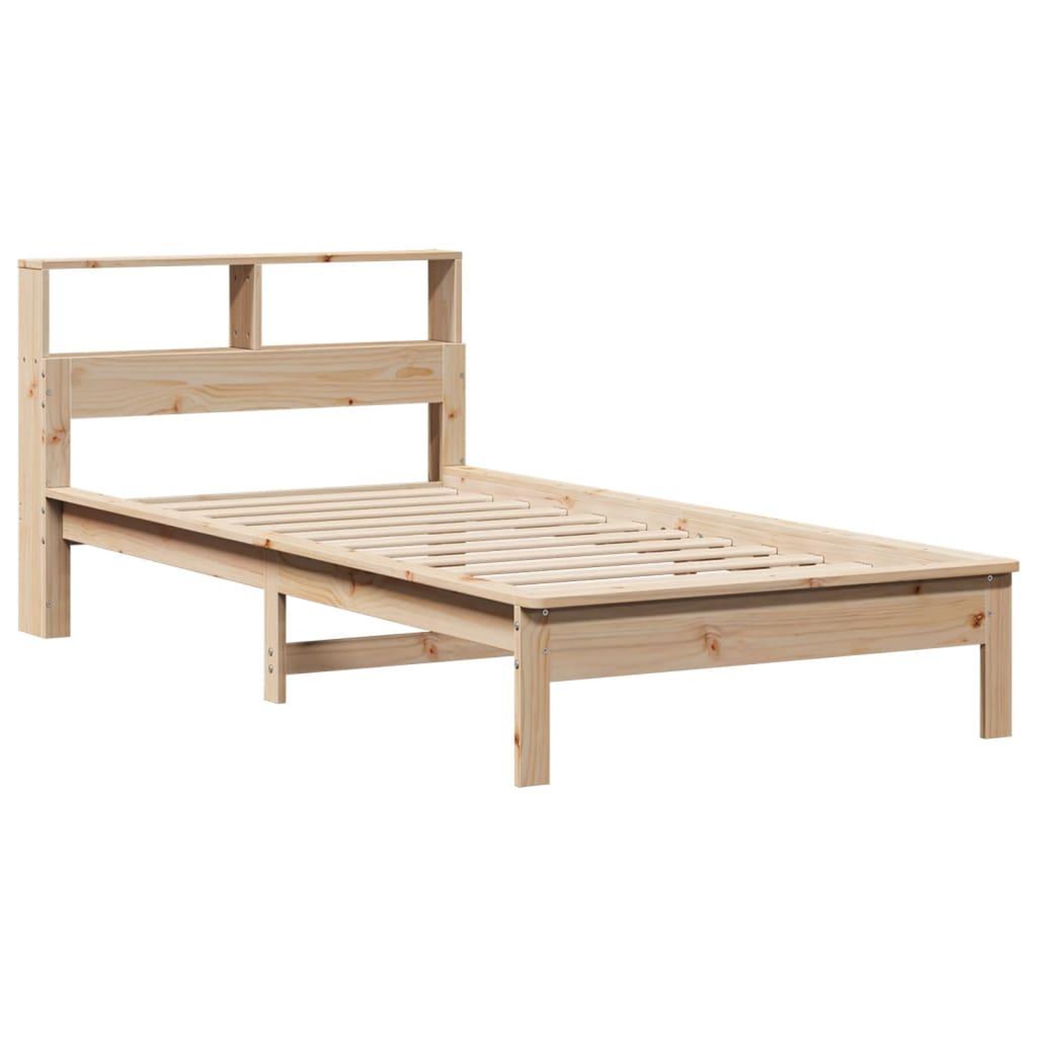 Voir la diapositive 3 : VIDAXL Lit bibliotheque sans matelas 90x200 cm bois de pin massif
