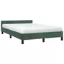 VIDAXL Cadre de lit avec tete de lit Vert fonce 120x200 cm Velours
