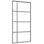 Voir la diapositive 2 : VIDAXL Porte coulissante Verre ESG et aluminium 102,5x205 cm Noir