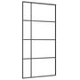Voir la diapositive 2 : VIDAXL Porte coulissante Verre ESG et aluminium 102,5x205 cm Noir