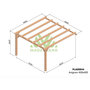 Voir la diapositive 2 : JARDIDECO Pergola adossée en lamellé-collée Avignon 400 x 400 cm - Mardeland