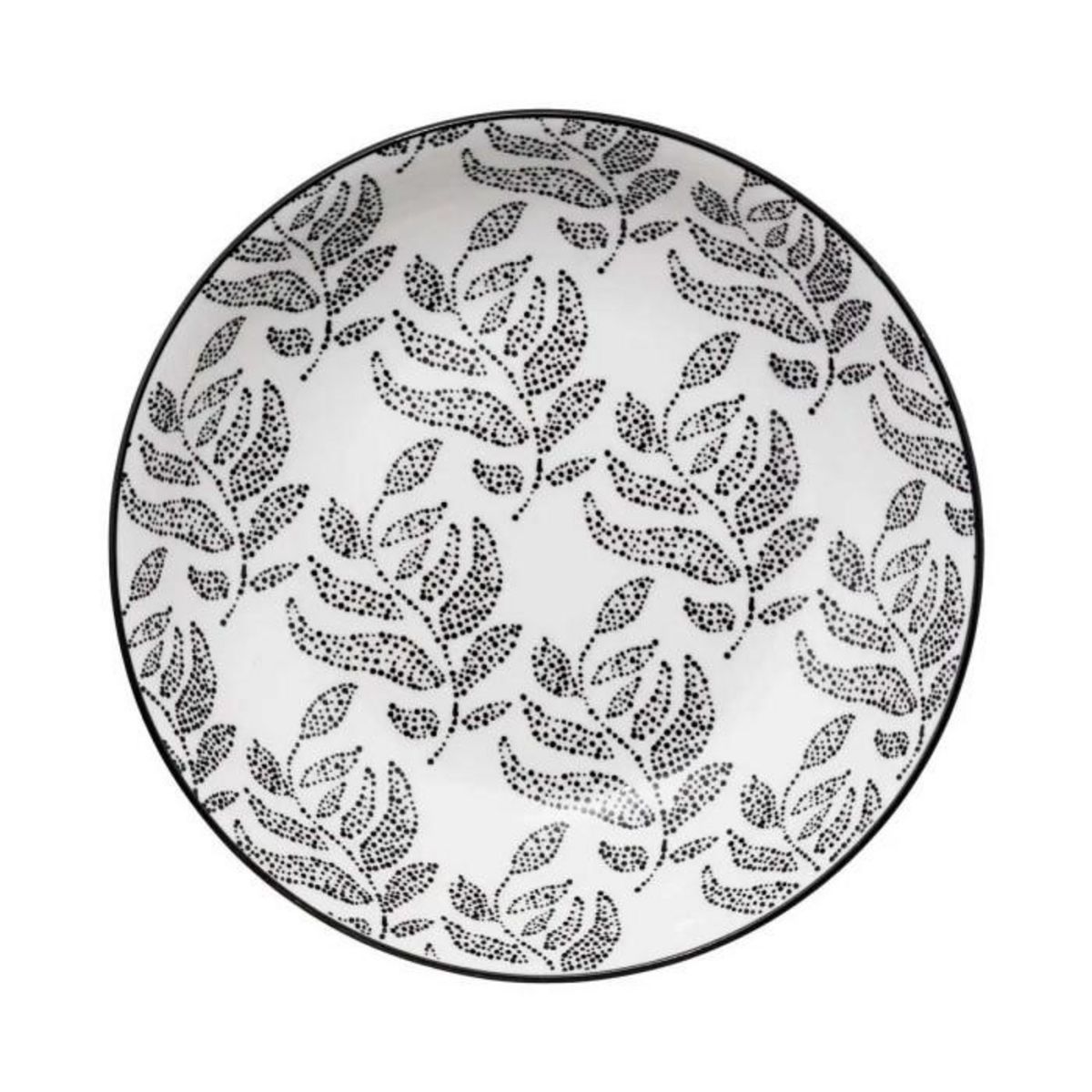 SECRET DE GOURMET Service de Table 18 Pièces  Eva  27cm Blanc & Noir