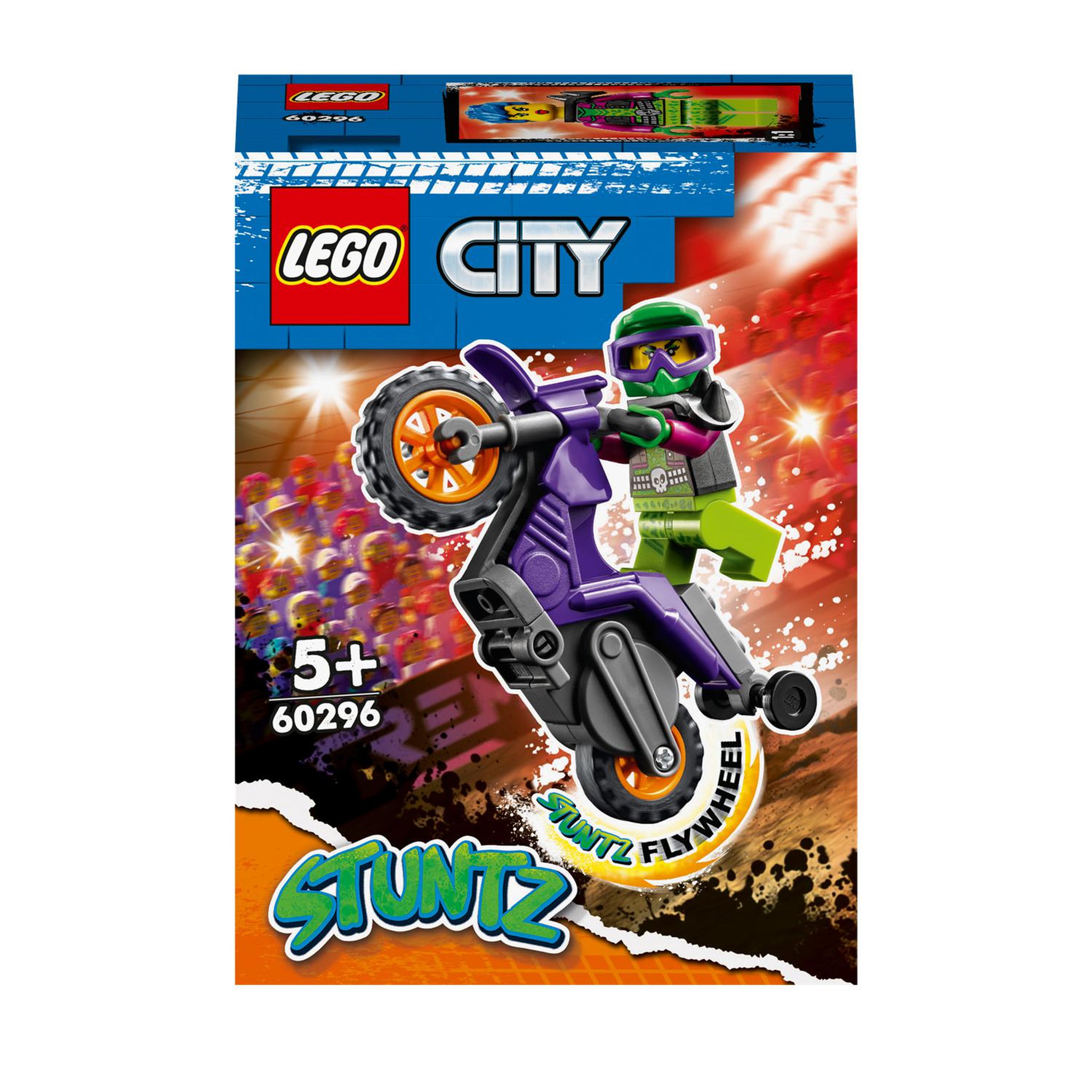 Voir la diapositive 1 : LEGO City Stuntz 60296 La moto de la cascade Roue arrière