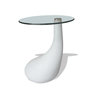 Voir la diapositive 2 : VIDAXL Table basse avec dessus de table en verre rond Blanc brillant